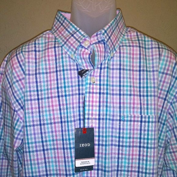 Izod Other - Men's Big&Tall Pastel Gingham shirt